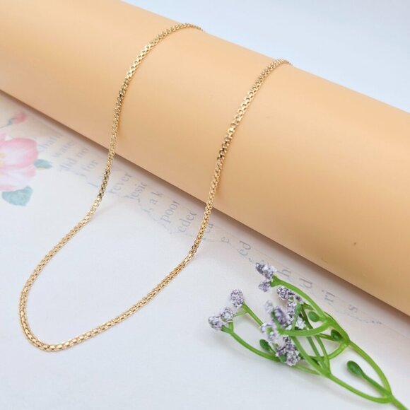 Rose Gold Plated High Shine Necklace in 50cm Classic Chain Design, XPNL0067 - Picture 5 of 12